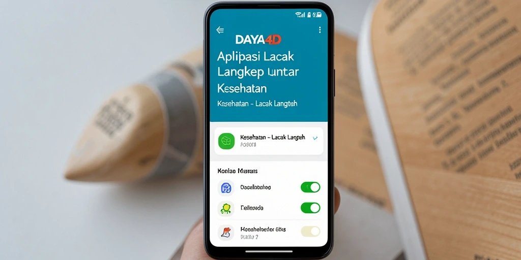 Tampilan antarmuka aplikasi DAYA4D untuk lacak langkah.