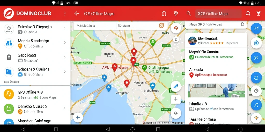 Tampilan antarmuka intuitif dari aplikasi GPS Offline Maps.