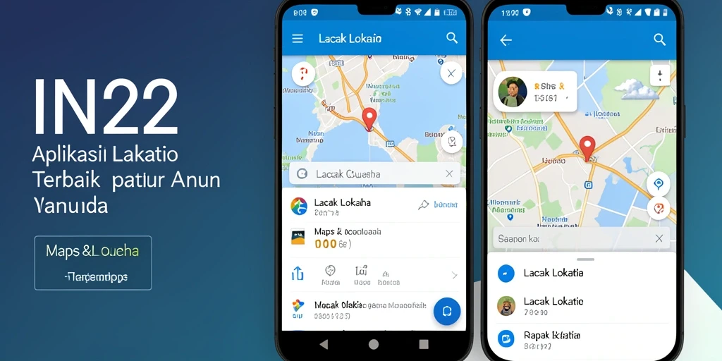 Antarmuka utama IN22 yang menampilkan fungsi Lacak Lokasi.