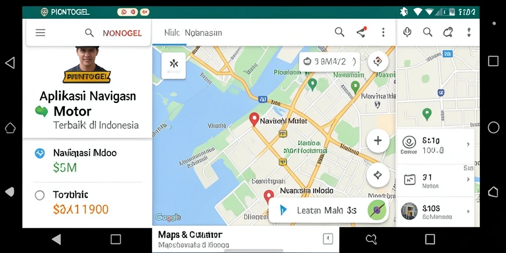 Antarmuka PIONTOGEL yang user-friendly untuk navigasi motor.