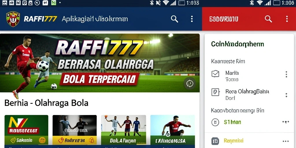 Tampilan antarmuka RAFFI777 yang intuitif dan informatif.