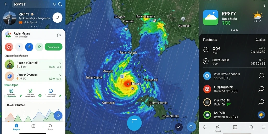 Antarmuka RPYYY menampilkan data radar hujan secara real-time.