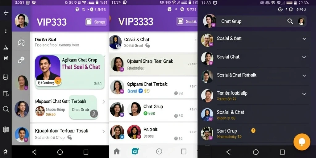 Antarmuka pengguna VIP333 yang mudah dan menarik